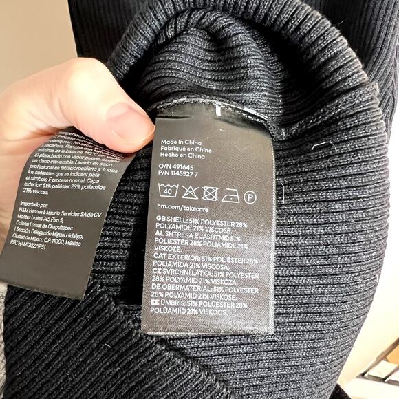 NWT Black Ribbed Strapless Dress - Picture 6 of 6